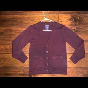 French Toast Brand Maroon Kids Cardigan size L (10/12)